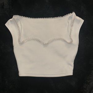 Cute White Cropped Top